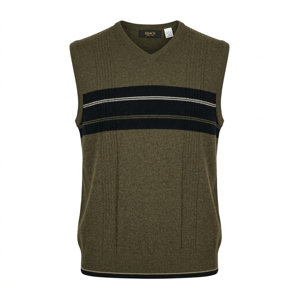 Bachrach‎ Brown Knit Crewneck Sweater Size XL
